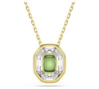 Chroma pendant, Octagon cut, Green, 18K gold finish