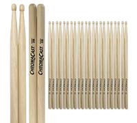 ChromaCast 2B USA Made Hickory Drumsticks 12 Pair - Wood Tipped - Perfect for Beginner, Intermediate and Professional Drummers - Real American Hickory Wood