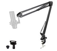ChromaCast Pro Series 38" Scissors Arm Adjustable Microphone Desk Stand with Boom Suspension, includes Mic Clip (CC-SDMIC-STAND-38)