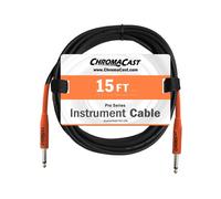 ChromaCast Pro Series Cables CC-PSCBLSS-15SOR Sunset Orange 15-Feet Pro Series Instrument Cable, Straight - Straight