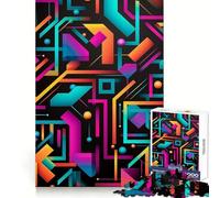 Chromatic Chaos Jigsaw Puzzles 1000 Pieces Logic Game Anxiety Relief Pattern Assemble Art Display (50x75cm)