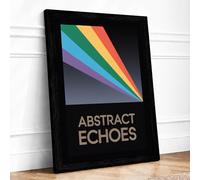 Chromatic Convergence Geometric Framed Wall Art Print A1 (84.1×59.4cm) Black, Wall Decor for Living Room, Bedroom, Office & Home, Ready to Hang, Art Gift