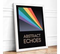 Chromatic Convergence Geometric Framed Wall Art Print A2 (59.4×42cm) White, Wall Decor for Living Room, Bedroom, Office & Home, Ready to Hang, Art Gift
