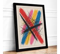 Chromatic Convergence Mid-Century Framed Wall Art Print A2 (59.4×42cm)
