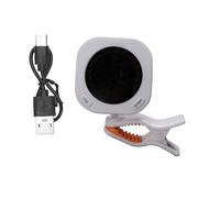 Chromatic Guitar Tuner With Rotating Clip And Color Screen - Rechargeable Clip On Tuner For Guitar Bass Violin Ukulele Featuring 360° Rotation And Precision Tuning (White)