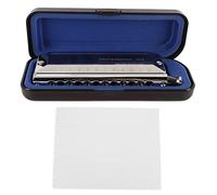 Chromatic Harmonica Metal 12 Holes 48 Tones Mouth Organ Harmonicas for Beginner Students Silver