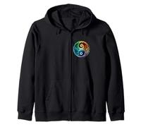 Chromatic harmony in yin and yang Zip Hoodie