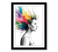 Chromatic Liberation Modern Framed Wall Art Print A2 (59.4×42cm) Black, Wall Decor for Living Room, Bedroom, Office & Home, Ready to Hang, Art Gift