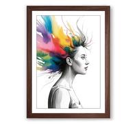 Chromatic Liberation Modern Framed Wall Art Print A3 (42×29.7cm) Walnut, Wall Decor for Living Room, Bedroom, Office & Home, Ready to Hang, Art Gift