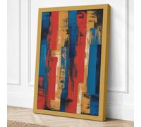 Chromatic Rhythm Abstract Canvas Wall Art Print 18x12 Inch (46 x 30 cm)
