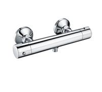 Chrome 1 Outlet Exposed Thermostatic Shower Valve with Cool Touch - Flow