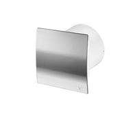 Chrome 160mm Turbo Bathroom Extrator Fan With Timer IPX4 Wall Ceiling Fan Fast Flow Energy Effecient