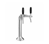 Beer tower, tower beer dispenser, chrome, elegant, 2 lines