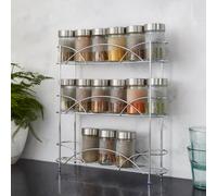 (Chrome) 3 Tier Spice Rack Organiser Free Standing Storage