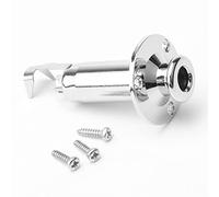 Chrome 3 Total Prongs Electric Guitar End Pin Stereo Input Output Jack Socket 6.35mm