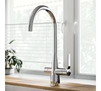 Single Lever Chrome 4 in 1 Boiling and Filtered Water Kitchen Tap - Pronto Wallace
