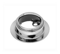 Chrome 50mm Round Tube Pipe Clamp Holder for Hanging Garment Rail Pipe - Bottom Support