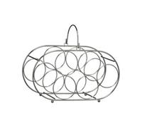 Chrome 6 Bottle Oval Wine Rack | Mako