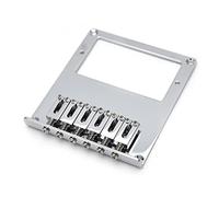 Chrome 6 String Fixed Hardtail Guitar Bridge with Wrench Screws Replacement for Telecaster Guitar