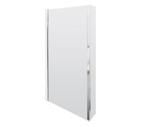 Chrome 6mm Toughened Safety Glass Reversible L-Shaped Bath Screen Fixed
