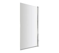 Balterley 790 x 1430mm Bath Shower Screen, Rectangular Shower Screens for Baths, 6mm Chrome Toughened Safety Bath Door Screen, 180° Pivot Reversible Door Screens for Straight Baths (Chrome)