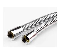 (Chrome 75cm / 0.75m) Euroshowers SuperLux Shower Hose WRAS Approved Chrome/Gold Plated Stainless Steel 11mm Bore in sizes 50cm, 75cm, 100cm, 125cm, 150cm, 175cm or 200cm