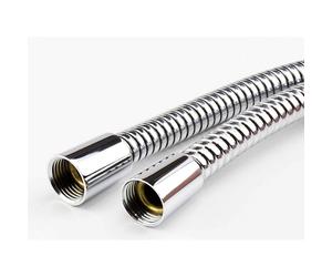 (Chrome 75cm / 0.75m) Euroshowers SuperLux Shower Hose WRAS Approved Chrome/Gold Plated Stainless Steel 11mm Bore in sizes 50cm, 75cm, 100cm, 125cm, 150cm, 175cm or 200cm