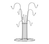 Chrome 8 Cup Mug Tree, Stylish Wire Stand With Polished Chrome Finish, Holds Up To 8 Mugs For Easy Access Premier Housewares Silver One Size