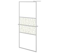 vidaXL Walk-in Shower Wall with Shelf Chrome 80x195 cm ESG Glass&Aluminium