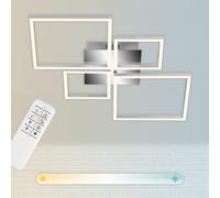 Briloner LED ceiling light Frame, CCT, 4-bulb, aluminium