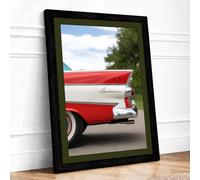 Chrome and Dreams Vintage Framed Wall Art Print A2 (59.4×42cm) Black, Wall Decor for Living Room, Bedroom, Office & Home, Ready to Hang, Art Gift