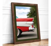 Chrome and Dreams Vintage Framed Wall Art Print A2 (59.4×42cm) Walnut, Wall Decor for Living Room, Bedroom, Office & Home, Ready to Hang, Art Gift