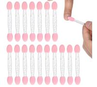 Chrome Applicator for Nails, 50PCS Chrome Powder Applicator Dual-Sided Eyeshadow Sponge Applicators Disposable Eyeshadow Brush Eye Shadow Sponge Sticks for Nails Eye Makeup Salon Supplies, Pink