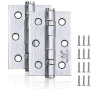 Chrome Ball Bearing Hinges - 12 Pcs, 75 mm, Heavy Duty, External & Internal, Wooden Doors