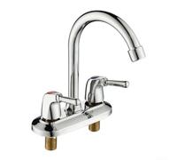 Chrome Basin Mixer for tap Dual Handle Deck Mounted Brass Bathroom Sink Faucet for Traditional Victorian Style Washroom 2 Hole