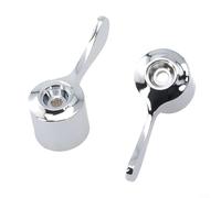 Chrome Basin Sink Tap Reviver Replacement Lever Heads Conversion Kit Quarter Turn Handle Solid Brass Deck Mounted Bathroom Faucet Hardware Installation Set