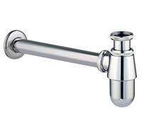 Chrome Bathroom Basin Bottle Trap Waste Brass Body Modern Chrome Finish Adjustable Height & Outlet