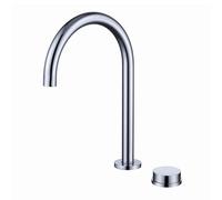 Chrome Bathroom Sink Faucet 2 Hole Mixer Tap Swan Neck Single Handle Hot & Cold Water Modern Kitchen & Bathroom Basin Faucet & Stylish Design