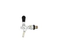 Beer tap, self closing beer faucet - with compensator, chrome 55 mm