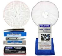 Chrome Bench Grinder Metal Polishing Kit 7pc 6" x 1/2" - Pro-Max