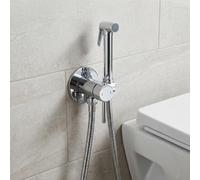 Chrome Bidet Tap Sprayer Mixer Expendable Handle 1.2m Hose