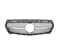 Chrome Black Front Bumper Grille For Gtr Style Upper Racing Grills For Mercedes Cla-Class W177 13-19 Cla180 Cla200 Cla250 Cla45 For Amg Radiator Grill(Diamond-Silver)