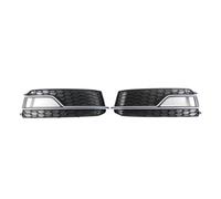 Chrome Black S-Lines S5 Bumper Car Front Fog Light Grille Grill Lamp Cover Compatible For Audi A5 SLines S5 2013-2016 8T0807681 8T0807682K