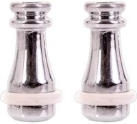 Chrome Blind Cord Pull Handel Heavy Roman Blind Pull With Rubber Ring Weighted Cord Pull Ends for Bathroom Classic Light Pull & Fan Switch Chrome Pack of 2.