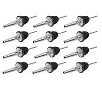 Chrome Bottle Pourers (Pack of 12) - Medium Flow, Professional Quality pourers! Supplied (4)
