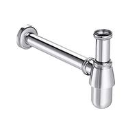 Chrome Bottle Trap Basin Waste Bathroom Sink Pipe Adjustable Height&Outlet | Solid chrome plated bottle trap, adjustable height&outlet direction. Water seal anti-odor&insect, easy disassembly
