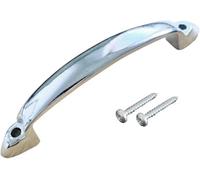 Chrome Bow Handle 95mm Modern Drawer Cabinet Front Fixing Kitchen Cupboard