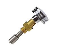 Chrome & Brass 3-Position Carburetor Enrichment Knob/Choke Knob for S&S Super "E" & "G" Carburetors - With Grooved Knob - Fits Harley Big Twin, Touring, Softail, Dyna, FXR & Sportster with S&S Carb