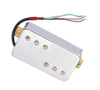 Chrome Brass Cover Humbucker Guitar Bridge Neck Pickup 4 Coil Cable Coil Splitting Pickup Pickups Set(Neck)