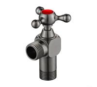 Chrome Brass Isolation Valve for Basin Sink(Red)